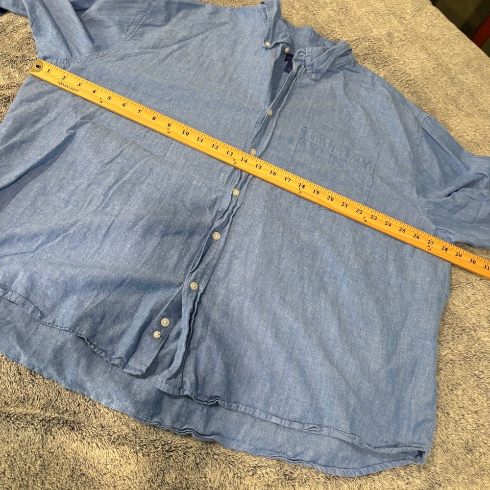 Blue Marine Mens Button Down Shirt XXL Coastal Nautical Preppy Minimalist 21280 - Picture 8 of 9